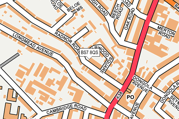 BS7 8QS map - OS OpenMap – Local (Ordnance Survey)