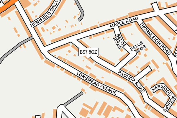 BS7 8QZ map - OS OpenMap – Local (Ordnance Survey)