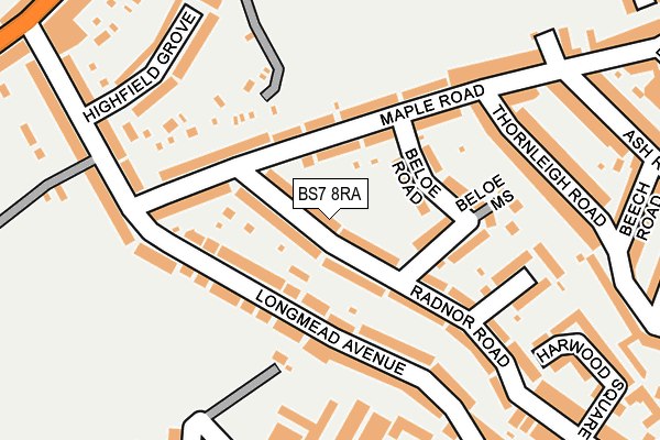 BS7 8RA map - OS OpenMap – Local (Ordnance Survey)