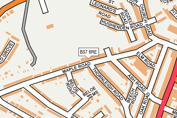 BS7 8RE map - OS OpenMap – Local (Ordnance Survey)