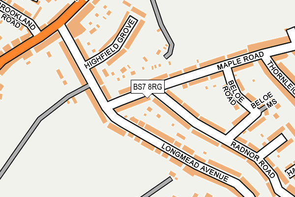 BS7 8RG map - OS OpenMap – Local (Ordnance Survey)