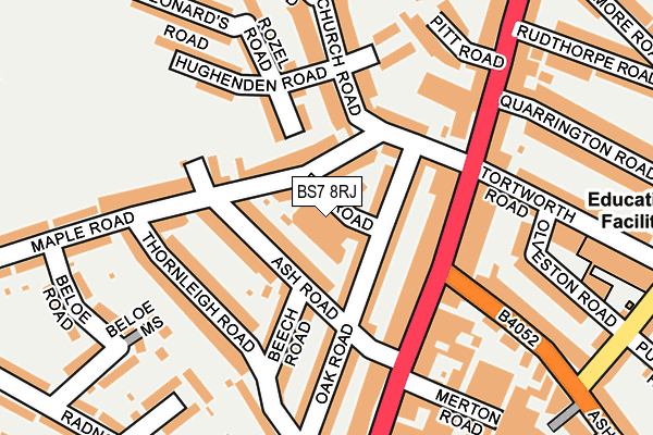 BS7 8RJ map - OS OpenMap – Local (Ordnance Survey)