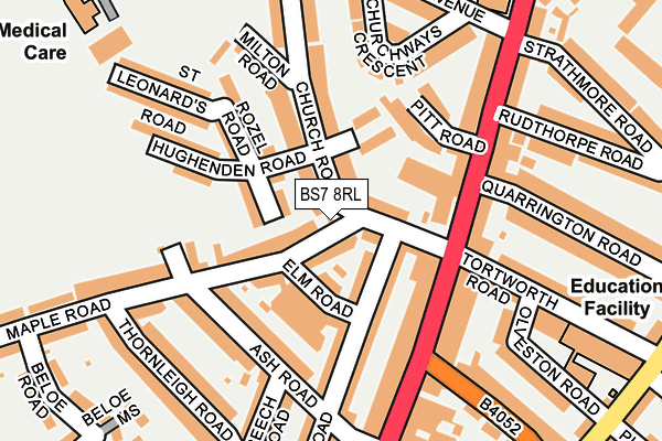 BS7 8RL map - OS OpenMap – Local (Ordnance Survey)