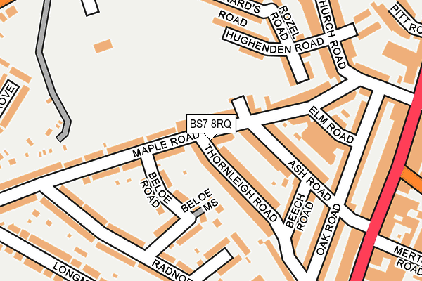 BS7 8RQ map - OS OpenMap – Local (Ordnance Survey)