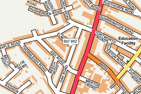 BS7 8RZ map - OS OpenMap – Local (Ordnance Survey)