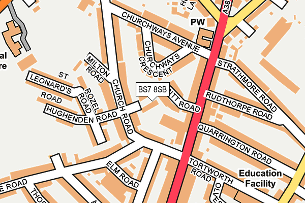 BS7 8SB map - OS OpenMap – Local (Ordnance Survey)