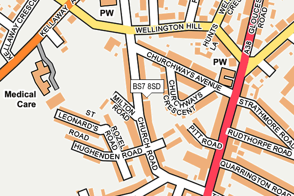 BS7 8SD map - OS OpenMap – Local (Ordnance Survey)