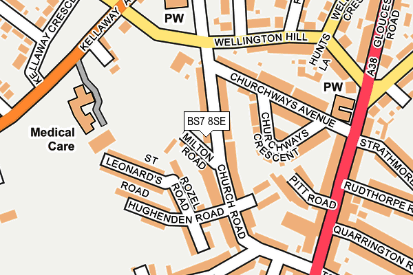 BS7 8SE map - OS OpenMap – Local (Ordnance Survey)