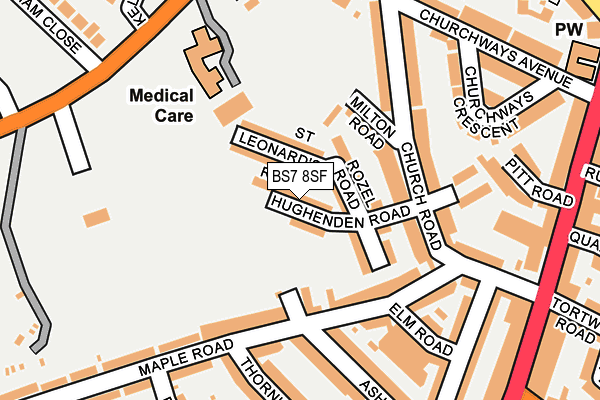 BS7 8SF map - OS OpenMap – Local (Ordnance Survey)