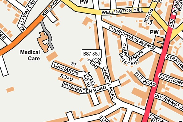 BS7 8SJ map - OS OpenMap – Local (Ordnance Survey)