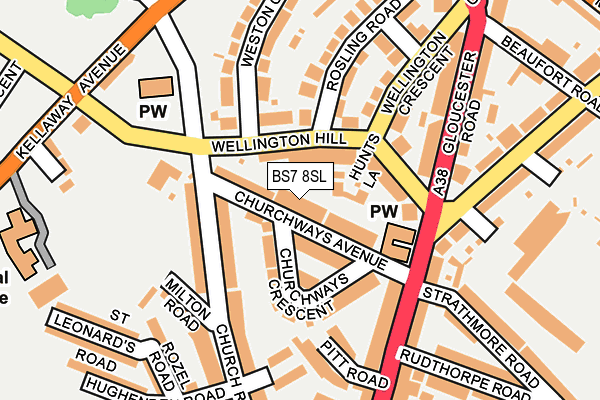 BS7 8SL map - OS OpenMap – Local (Ordnance Survey)