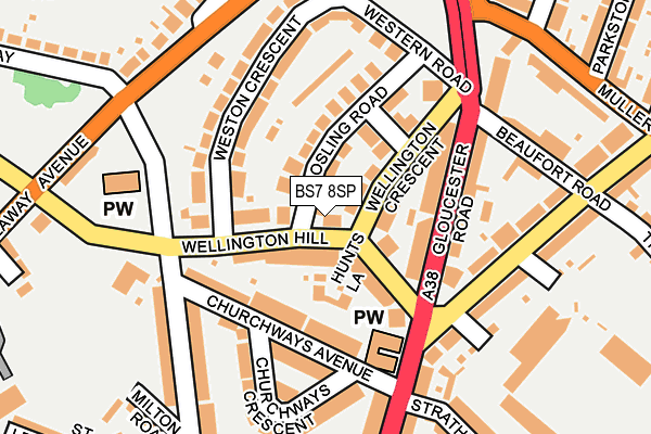 BS7 8SP map - OS OpenMap – Local (Ordnance Survey)