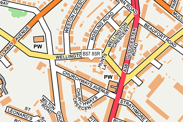 BS7 8SR map - OS OpenMap – Local (Ordnance Survey)