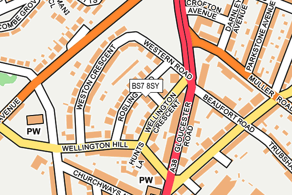BS7 8SY map - OS OpenMap – Local (Ordnance Survey)