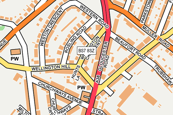 BS7 8SZ map - OS OpenMap – Local (Ordnance Survey)