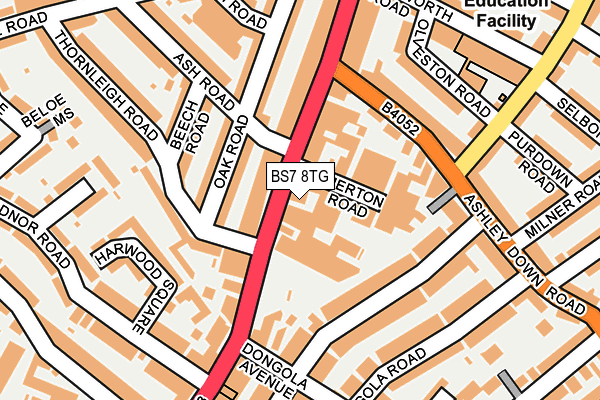 BS7 8TG map - OS OpenMap – Local (Ordnance Survey)