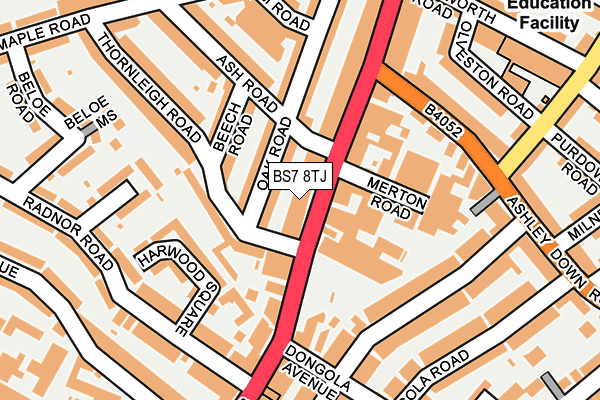 BS7 8TJ map - OS OpenMap – Local (Ordnance Survey)