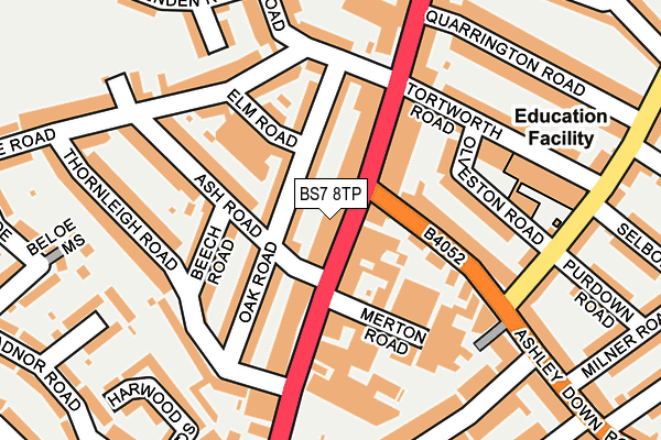 BS7 8TP map - OS OpenMap – Local (Ordnance Survey)