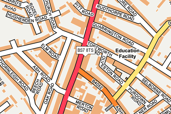 BS7 8TS map - OS OpenMap – Local (Ordnance Survey)