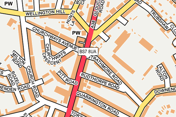 BS7 8UA map - OS OpenMap – Local (Ordnance Survey)