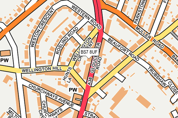 BS7 8UF map - OS OpenMap – Local (Ordnance Survey)