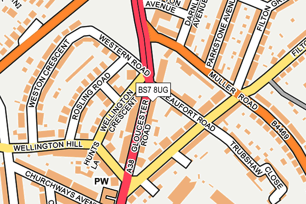 BS7 8UG map - OS OpenMap – Local (Ordnance Survey)