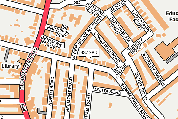 BS7 9AD map - OS OpenMap – Local (Ordnance Survey)
