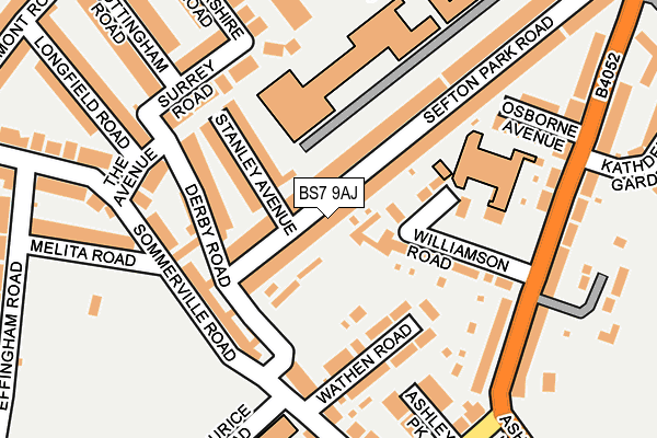 BS7 9AJ map - OS OpenMap – Local (Ordnance Survey)