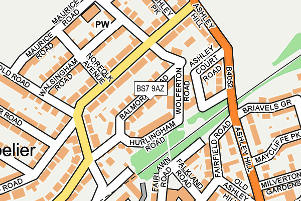 BS7 9AZ map - OS OpenMap – Local (Ordnance Survey)
