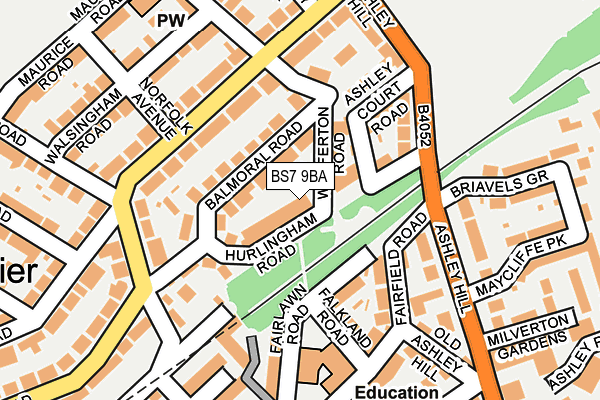 BS7 9BA map - OS OpenMap – Local (Ordnance Survey)