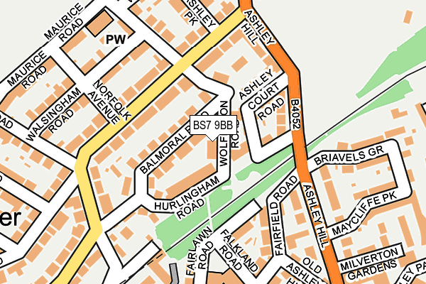 BS7 9BB map - OS OpenMap – Local (Ordnance Survey)