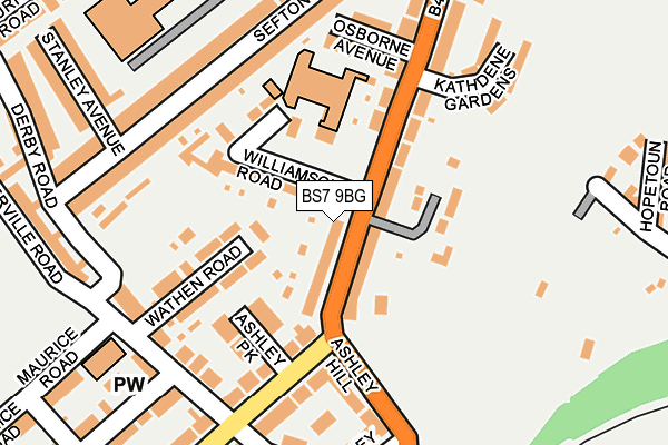 BS7 9BG map - OS OpenMap – Local (Ordnance Survey)