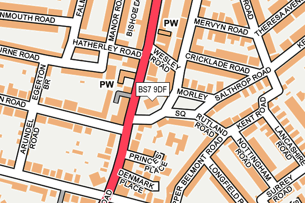 BS7 9DF map - OS OpenMap – Local (Ordnance Survey)