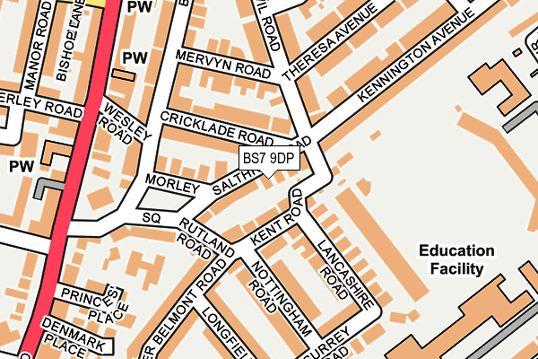 BS7 9DP map - OS OpenMap – Local (Ordnance Survey)