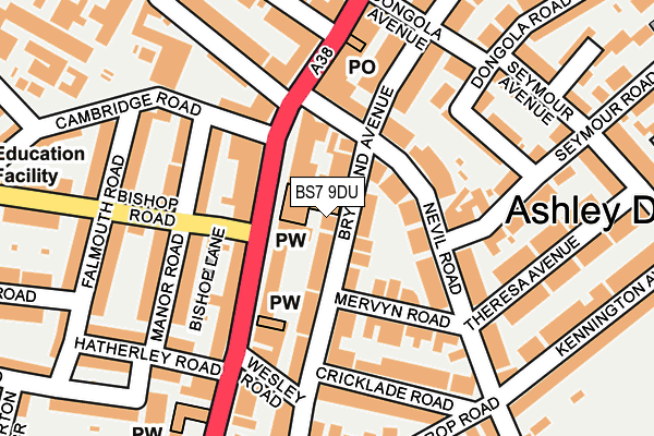 BS7 9DU map - OS OpenMap – Local (Ordnance Survey)