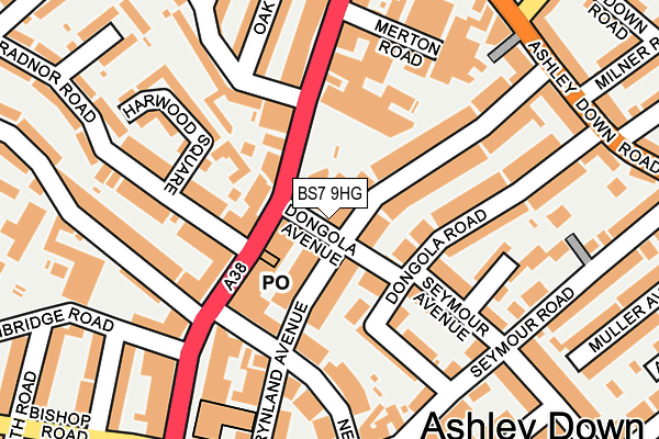 BS7 9HG map - OS OpenMap – Local (Ordnance Survey)