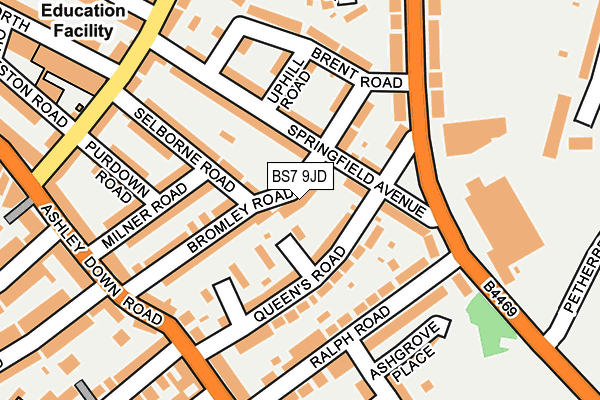 BS7 9JD map - OS OpenMap – Local (Ordnance Survey)