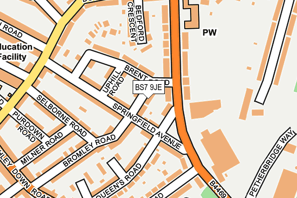 BS7 9JE map - OS OpenMap – Local (Ordnance Survey)