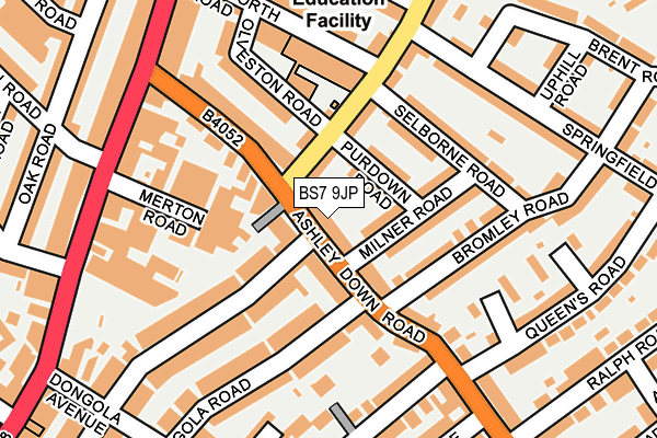 BS7 9JP map - OS OpenMap – Local (Ordnance Survey)