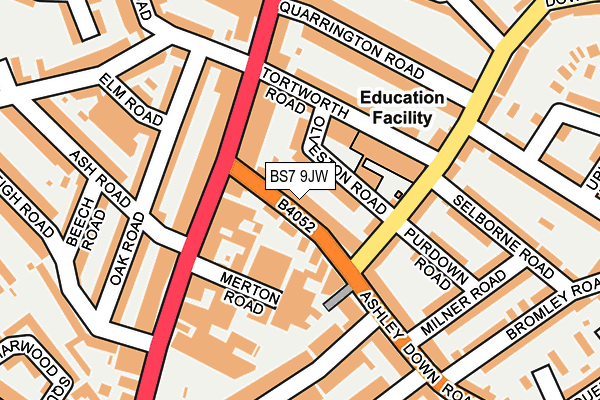BS7 9JW map - OS OpenMap – Local (Ordnance Survey)