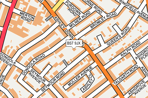 BS7 9JX map - OS OpenMap – Local (Ordnance Survey)
