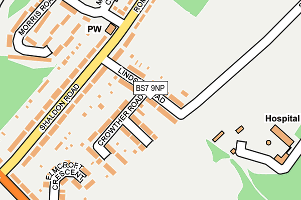 BS7 9NP map - OS OpenMap – Local (Ordnance Survey)