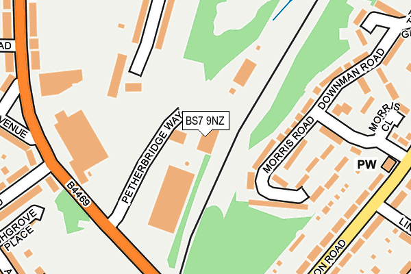 BS7 9NZ map - OS OpenMap – Local (Ordnance Survey)