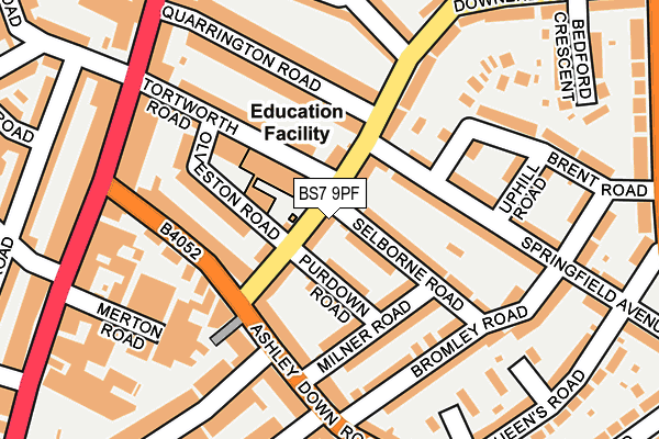 BS7 9PF map - OS OpenMap – Local (Ordnance Survey)