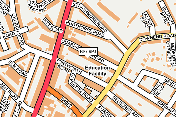BS7 9PJ map - OS OpenMap – Local (Ordnance Survey)