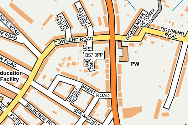 BS7 9PP map - OS OpenMap – Local (Ordnance Survey)