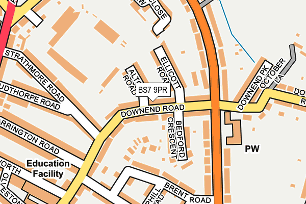BS7 9PR map - OS OpenMap – Local (Ordnance Survey)