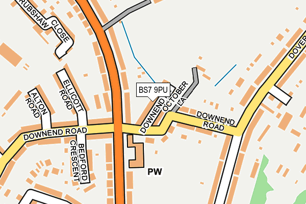 BS7 9PU map - OS OpenMap – Local (Ordnance Survey)