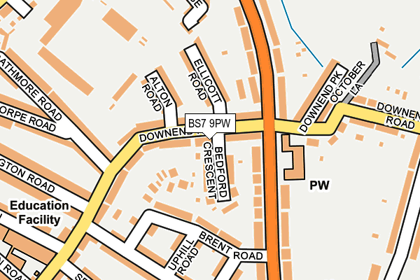 BS7 9PW map - OS OpenMap – Local (Ordnance Survey)