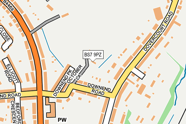 BS7 9PZ map - OS OpenMap – Local (Ordnance Survey)